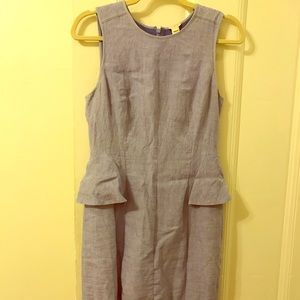 J Crew Linen Peplum dress